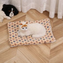 Pet Mat Warm Blanket Cartoon Double-sided Kennel (Option: Brown XINGX-Mat 30x40cm)