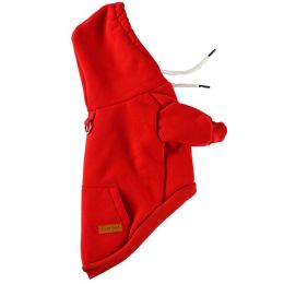 Pet Dog Fashion Simple Hooded Sweater (Option: Red-M)