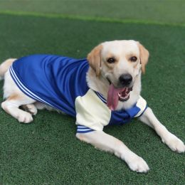 Baseball Uniform Pet Clothing Medium Large Dog Golden Retriever Labrado (Option: Blue-M)