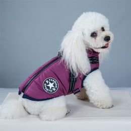 Pet Clothes Waterproof And Warm (Option: Purple Chest Back Vest-S)