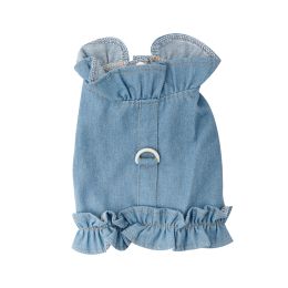 Dog Denim Harness Vest Pet Clothes Puppy Vest Jean Clothing For Small Medium Dogs Chihuahua Fashion Outfit Pet Supplies (Option: XXL)