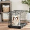 Single-Door Folding Dog Crate with Divider; 24"