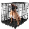 Single-Door Folding Dog Crate with Divider; XX-Large; 48"