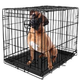 Single-Door Folding Dog Crate with Divider; XX-Large; 48" (Count: 1-door)