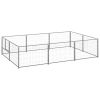 vidaXL Dog Kennel Silver 64.6 ftÂ² Steel