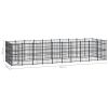 vidaXL Outdoor Dog Kennel Steel 297.6 ftÂ²