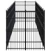 vidaXL Outdoor Dog Kennel Steel 198.4 ftÂ²