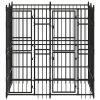 vidaXL Outdoor Dog Kennel Steel 39.7 ftÂ²