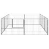 vidaXL Dog Kennel Silver 64.6 ftÂ² Steel