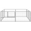 vidaXL Dog Kennel Silver 43.1 ftÂ² Steel