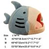 Washable Shark Cat House Cute Pet Sleeping Bed Warm Soft Cat Nest Kennel Kitten Cave