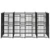 vidaXL Outdoor Dog Kennel Steel 79.3 ftÂ²