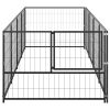 vidaXL Dog Kennel Black 43.1 ftÂ² Steel