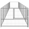 vidaXL Dog Kennel Silver 96.9 ftÂ² Steel