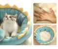 Cartoon Animals Shape Cute  Duck Cat Bed With Summer Mat Round Cat House Kennel Cushion Four Seasons Universal