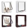 4 Way Pet Cat Puppy Dog Magnetic Lock Lockable Safe Flap Door Gate Frame S M L XL