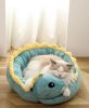 Cartoon Animals Shape Cute  Duck Cat Bed With Summer Mat Round Cat House Kennel Cushion Four Seasons Universal