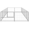 vidaXL Dog Kennel Silver 129.2 ftÂ² Steel