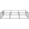 vidaXL Dog Kennel Black 64.6 ftÂ² Steel