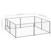 vidaXL Dog Kennel Silver 43.1 ftÂ² Steel