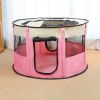 Portable Pet Soft Playpen;  Pop up Tent Indoor & Outdoor Use Durable Paw Kennel Cage;  Waterproof Bottom Removable Top Puppy Pen