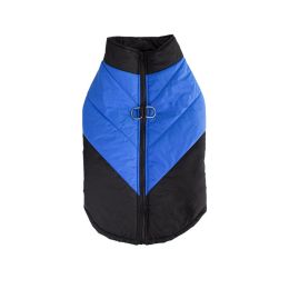 Cross-border Hot Sale Pet Clothing Thickened Warm Dog Cotton Vest Autumn And Winter Pet Dog Clothes In Stock Wholesale (Option: Black Blue-4XL)